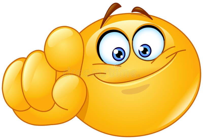 Arătând cu degetul emoticonul royalty free illustration