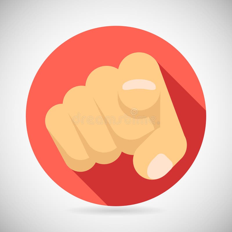 Arătând cu degetul potențialul politician client royalty free illustration