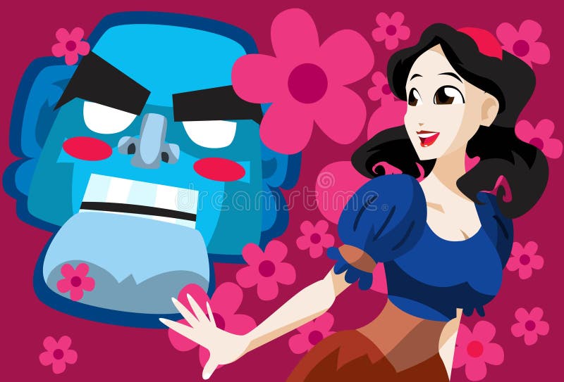 As Beautiful As Snow White vector illustration As Beautiful As Snow White vector illustration