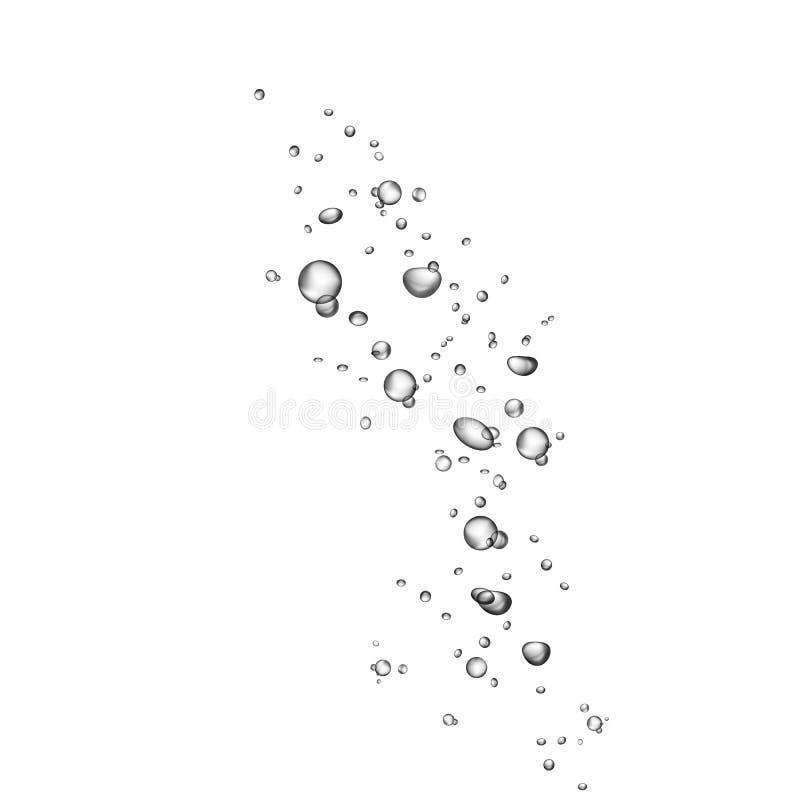 Underwater fizzing air bubbles flow on white background. Oxygen in water, sea, aquarium. Fizzy drink. Soda pop. Effervescent drink. Water bubbles. Undersea vector texture. Underwater fizzing air bubbles flow on white background. Oxygen in water, sea, aquarium. Fizzy drink. Soda pop. Effervescent drink. Water bubbles. Undersea vector texture