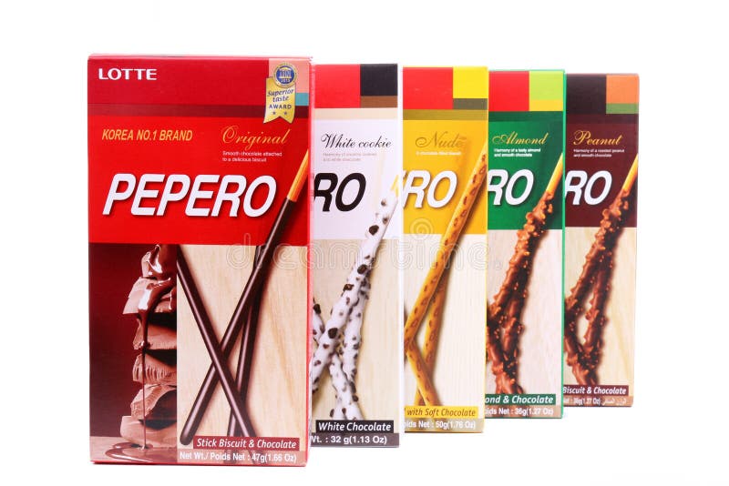 As caixas de Pepero sortido colam - a série 15 foto de stock As caixas de Pepero sortido colam - a série 15 foto de stock