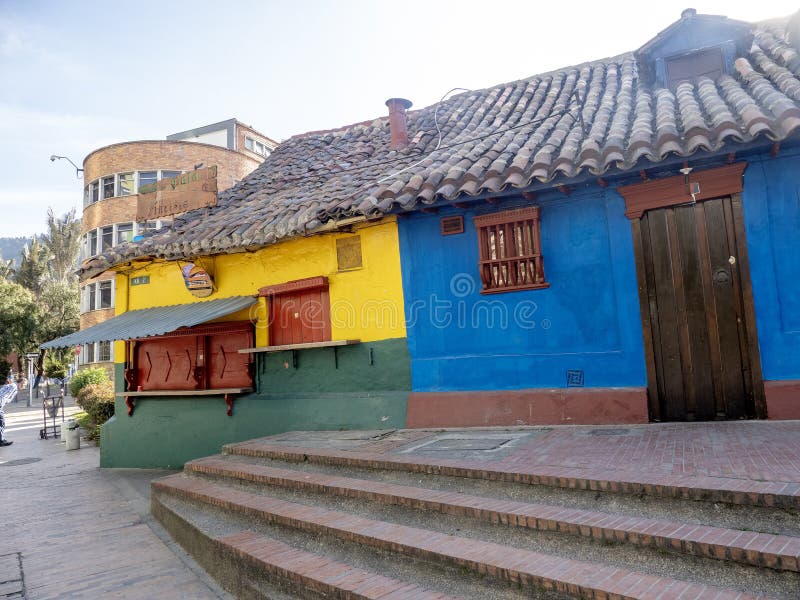 Colorful colonial houses in Bogota. Colombia. Colorful colonial houses in Bogota. Colombia