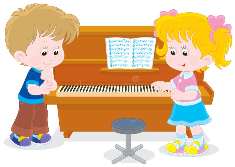 Jogos De Sorriso Da Menina No Piano Bonde. Foto de Stock - Imagem de  fofofo, ativo: 38175586