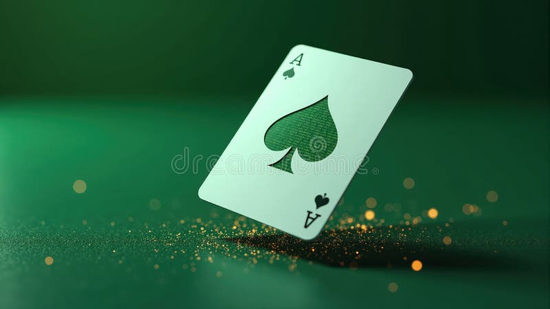 As De Pică Pe Suprafață Verde vector illustration