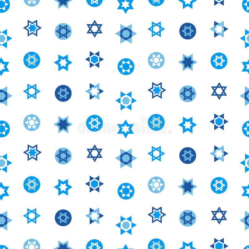 As estrelas judaicas ajustaram o teste padrão sem emenda Símbolos nacionais de Israel da estrela de David ilustração stock As estrelas judaicas ajustaram o teste padrão sem emenda Símbolos nacionais de Israel da estrela de David ilustração stock