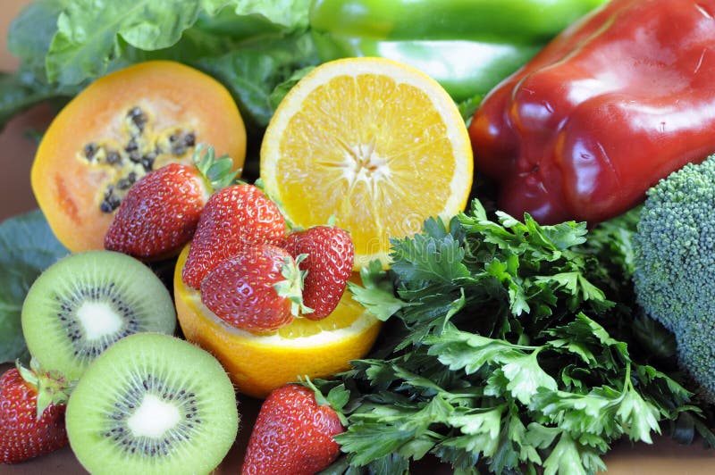 As fontes da vitamina C para a aptidão saudável fazem dieta - o fim-acima