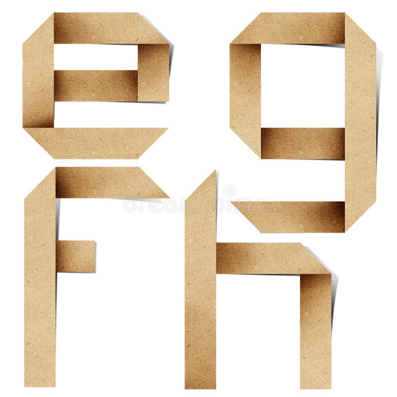 As letras do alfabeto de Origami recicl o ofício de papel ilustração do vetor As letras do alfabeto de Origami recicl o ofício de papel ilustração do vetor