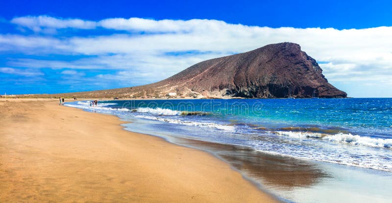 As melhores praias da ilha de Tenerife - praia de Tejita do La fotografia de stock royalty free As melhores praias da ilha de Tenerife - praia de Tejita do La fotografia de stock royalty free