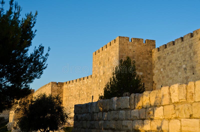 As paredes de Jerusalem foto de stock As paredes de Jerusalem foto de stock
