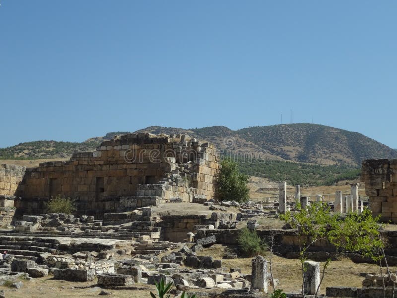 As ruínas de Hierapolis fotos de stock As ruínas de Hierapolis fotos de stock