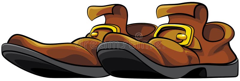 Sapatos de homem idoso ilustração do vetor