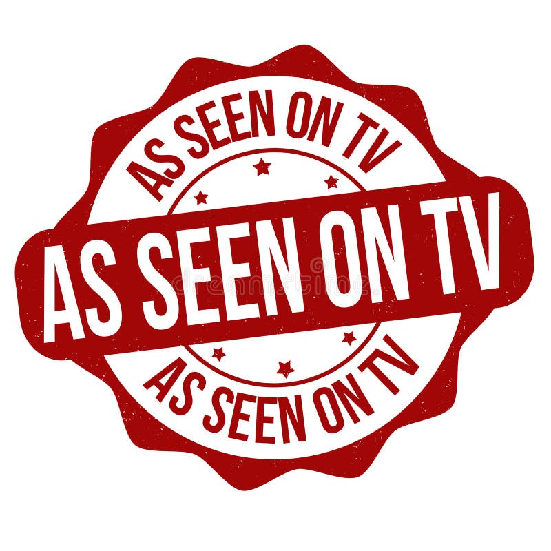 As Seen on Tv Label or Stamp Stock Vector - Illustration of rubber