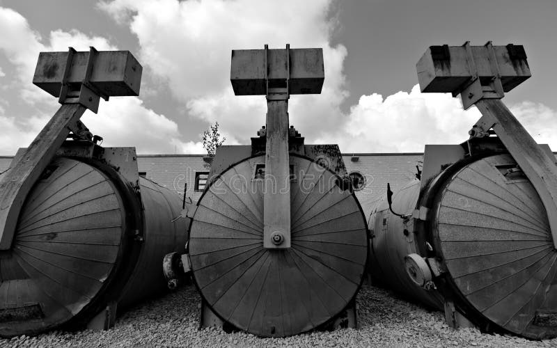 As sobras industriais no Kulturwerk são consideram em Norderstedt, Alemanha imagem de stock As sobras industriais no Kulturwerk são consideram em Norderstedt, Alemanha imagem de stock