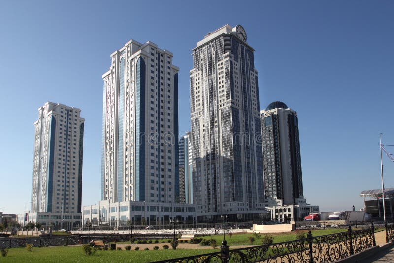As torres da Grozny-cidade, Chechnya