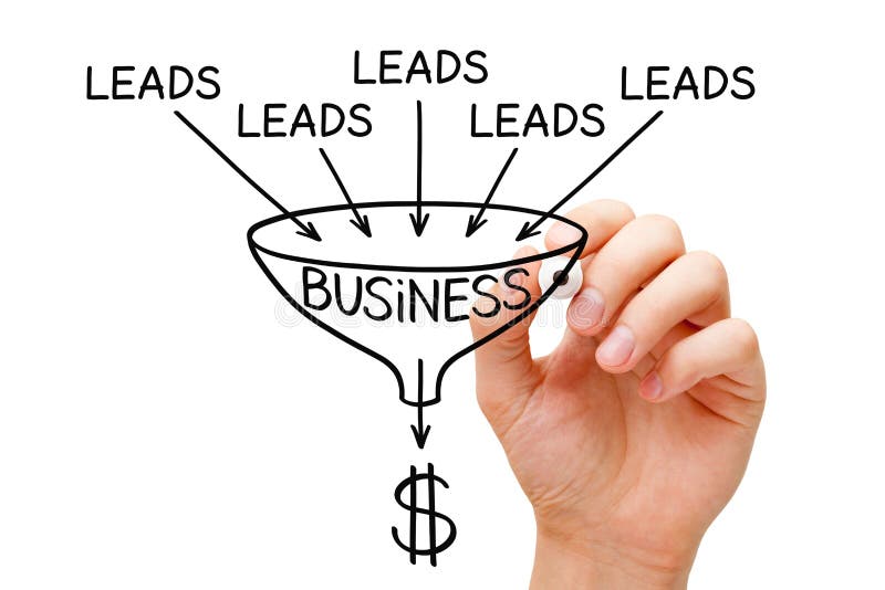 Hand sketching Lead generation business sales funnel concept with marker on transparent wipe board. Hand sketching Lead generation business sales funnel concept with marker on transparent wipe board