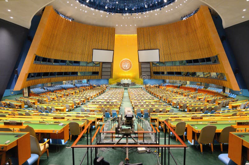 The United Nations General Assembly in New York, NY. It is the only organ of the U.N. in which all member nations have equal representation. The United Nations General Assembly in New York, NY. It is the only organ of the U.N. in which all member nations have equal representation.
