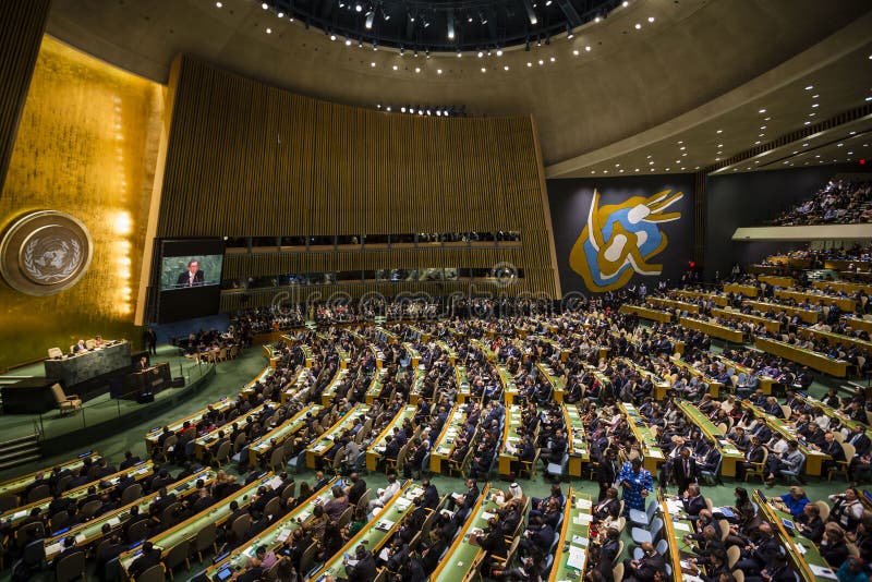 NEW YORK, USA - Sep 20, 2016: UN Secretary General Ban Ki-moon at the opening of the 71st session of the United Nations General Assembly in New York. NEW YORK, USA - Sep 20, 2016: UN Secretary General Ban Ki-moon at the opening of the 71st session of the United Nations General Assembly in New York