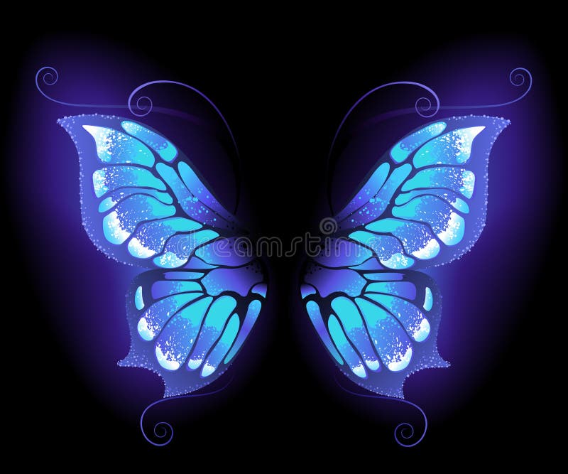Asas de incandescência da borboleta ilustração stock Asas de incandescência da borboleta ilustração stock