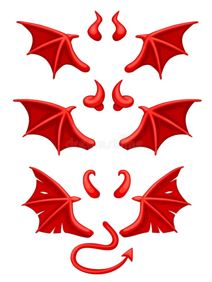Desenho Animado Ilustração Fogo Vermelho Demônio Personagens imagem vetorial  de HitToon© 517351372