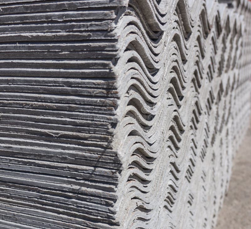 Asbestos Slate Roofing Sheets Stock Photo Image of production, block