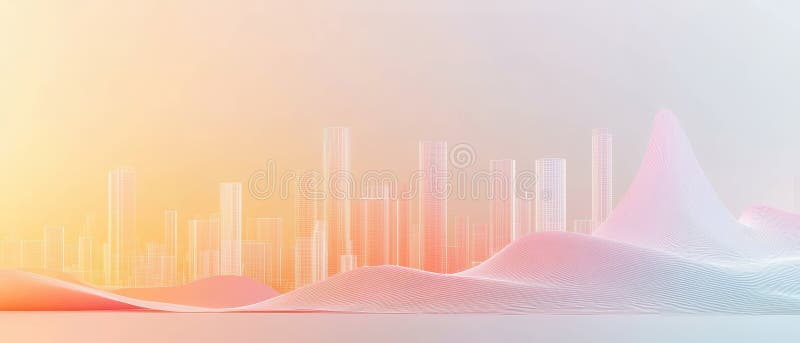 Ascending Growth Gradient Bars Visualizing Progress Against a Textured Background royalty free illustration