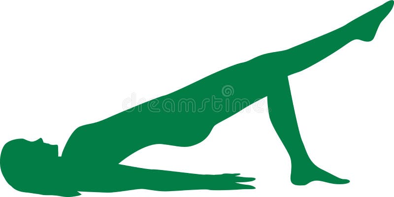 Ascenseur de hanche de position de Pilates illustration stock