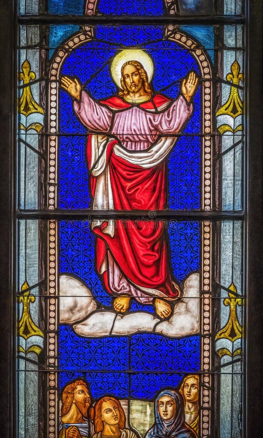 Jesus Ascension Stained Glass Church Saint Augustine Florida Stock ...