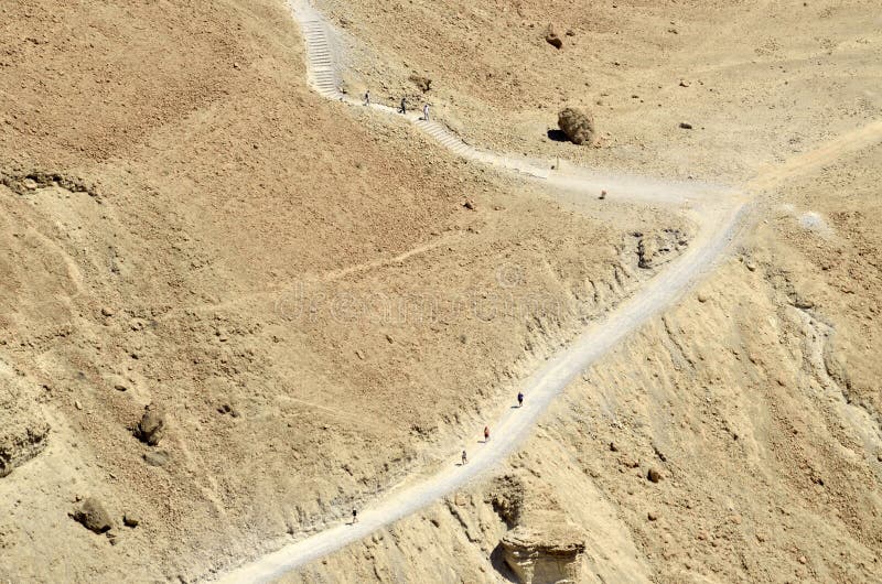 Ascent on Masada stronghold, Israel.