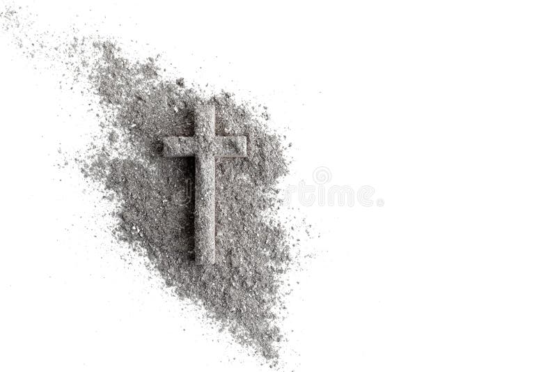 Aschermittwoch, Kruzifix machte aus der Asche, Staub als christliche Religion Geliehener Anfang