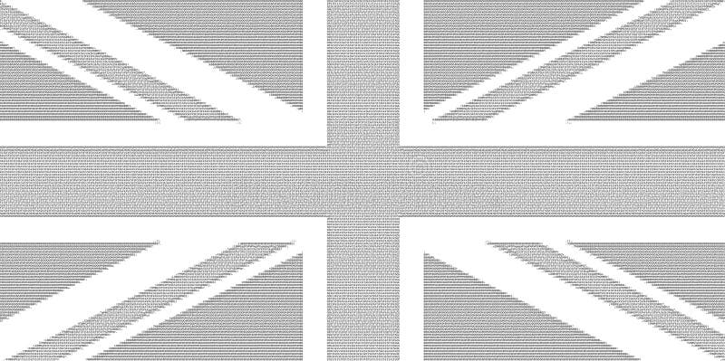 ASCII sztuki flaga Zjednoczone Królestwo UK aka Union Jack ilustracja wektor ASCII sztuki flaga Zjednoczone Królestwo UK aka Union Jack ilustracja wektor