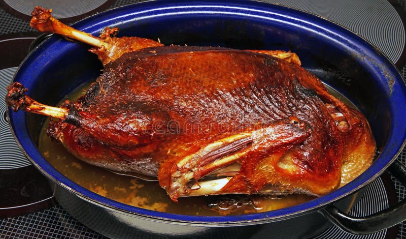 Roast Goose in the Kitchen - Gourmet Concept. Roast Goose in the Kitchen - Gourmet Concept