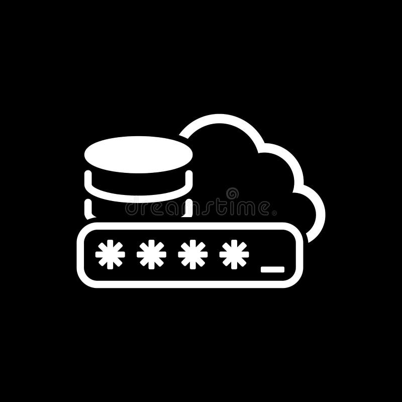 Asegure el icono del almacenamiento de la nube Diseño plano ilustración del vector Asegure el icono del almacenamiento de la nube Diseño plano ilustración del vector