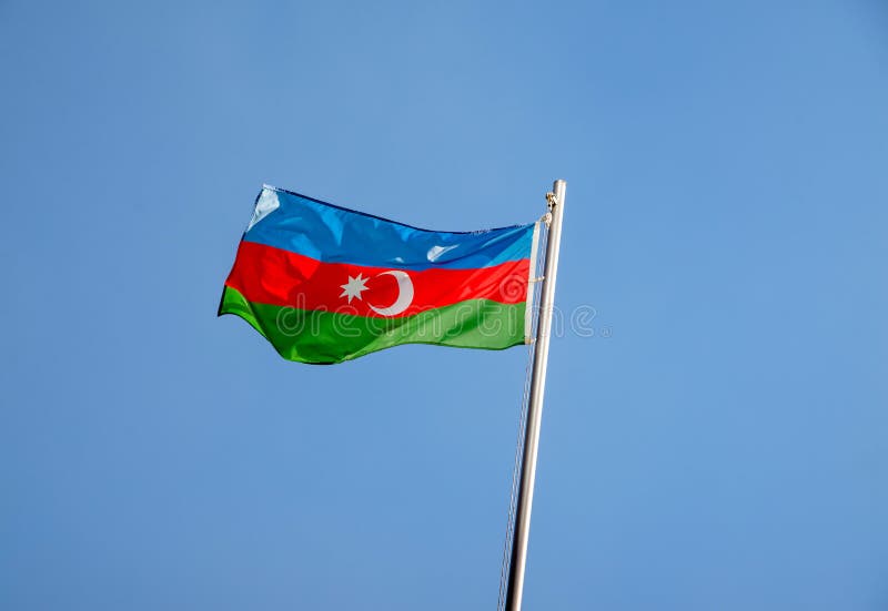 Aserbaidschan Flagge Stockfoto Bild Von Rmig Halbmond 7728