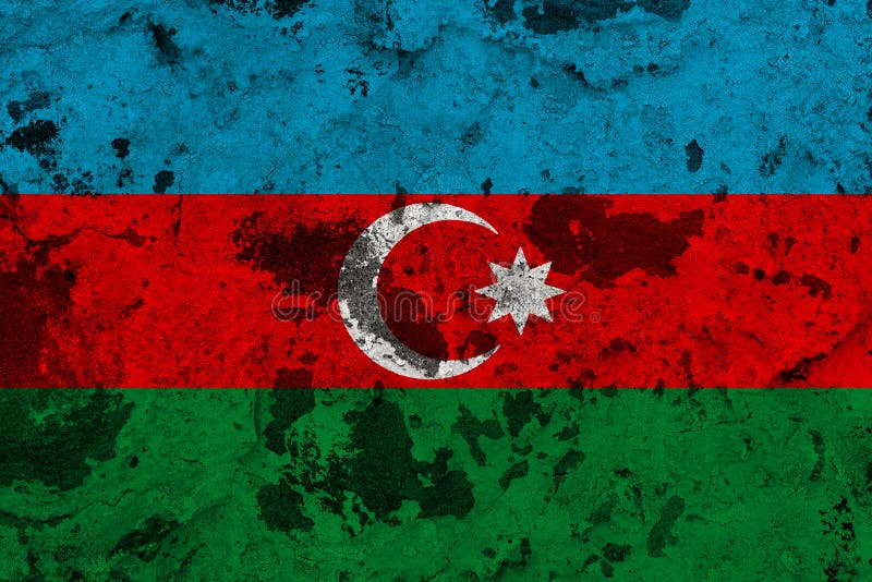 Aserbaidschan Flagge Auf Alter Wand Stock Abbildung Illustration Von Schmutz Rand 140525888
