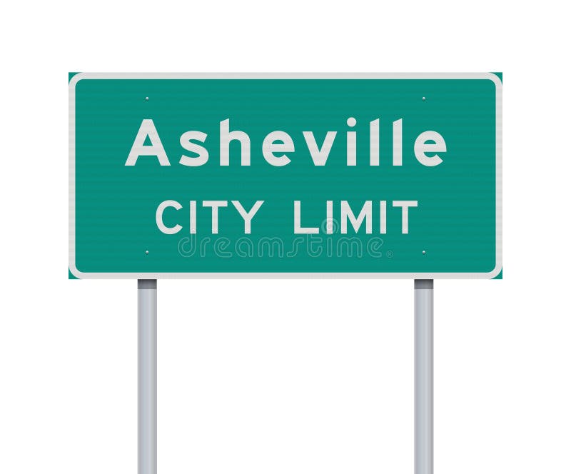 Asheville City Limit Road Sign Stock Vector - Illustration of boundary