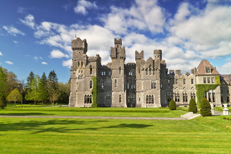 Ashford castle in Ireland stock image Ashford castle in Ireland stock image