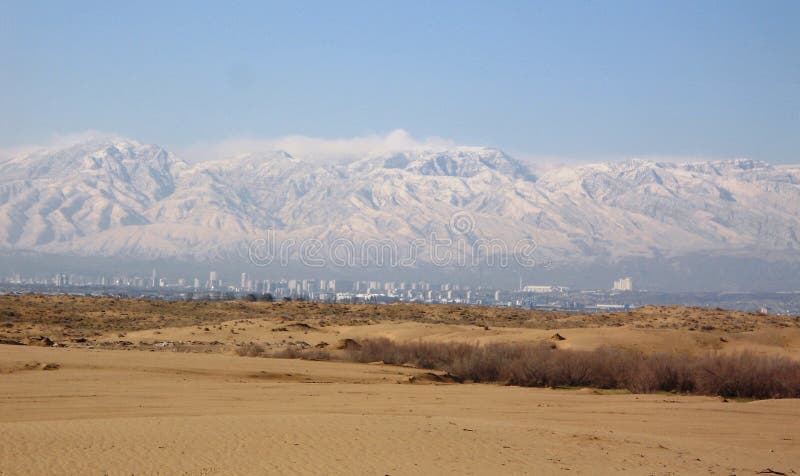 Ashgabat desert and mountains