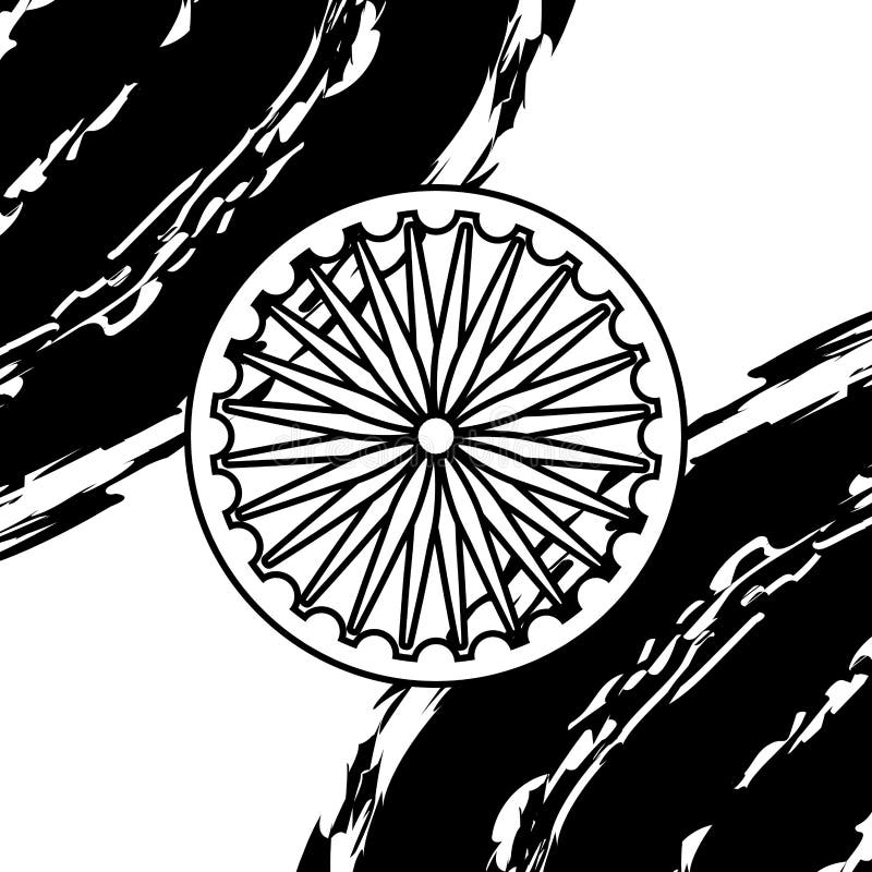 Ashoka Chakra Emblematic Icon Indian Stock Illustration Illustration