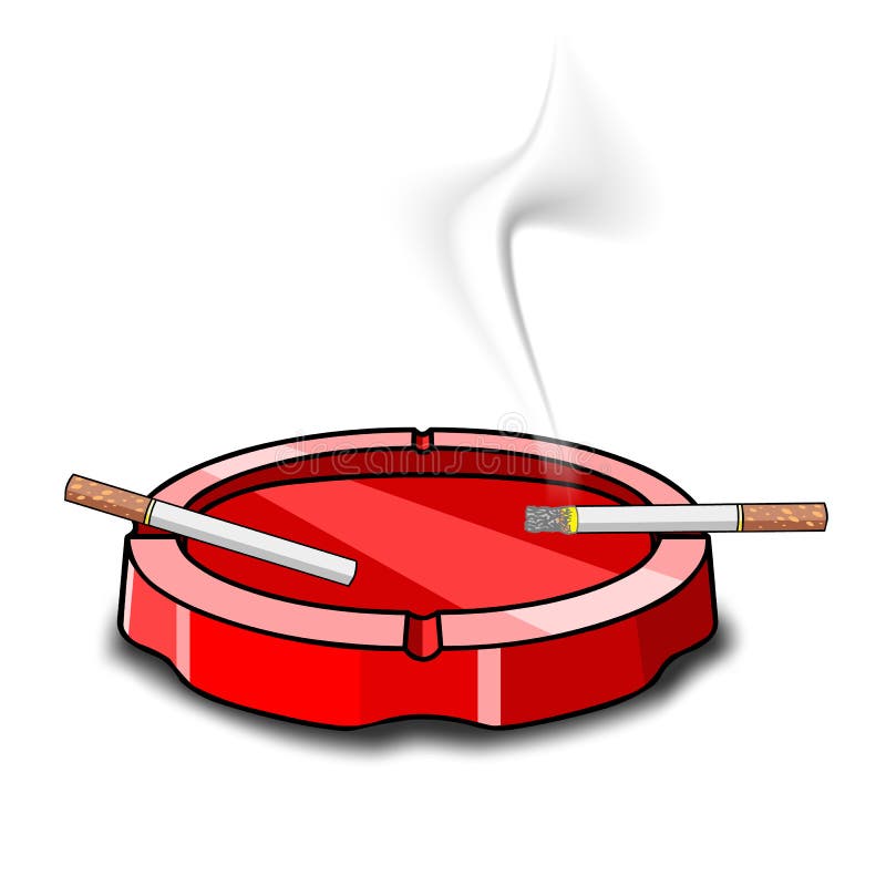 Ashtray with cigarettes