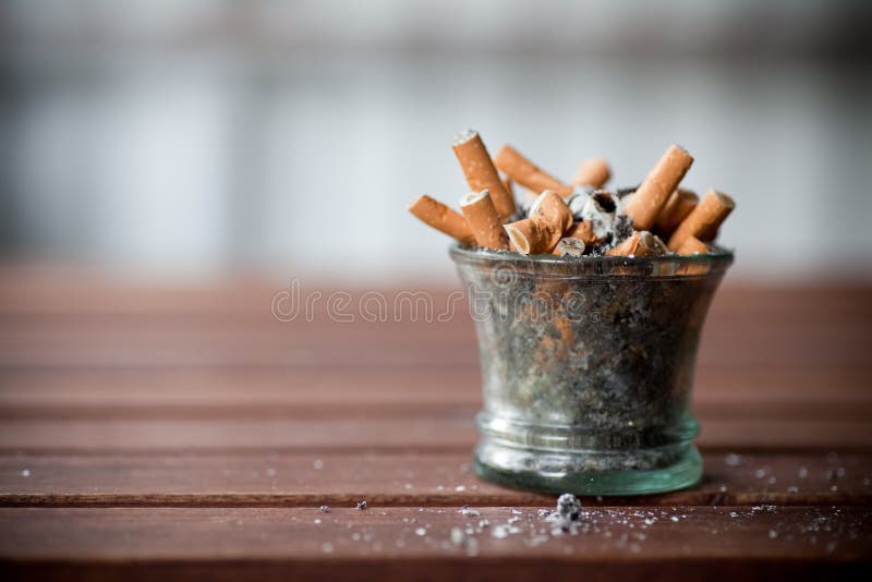 Ashtray full with butts