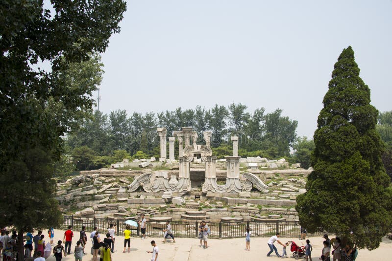 Asia China, Beijing, Old Summer Palace, ruins, western building area