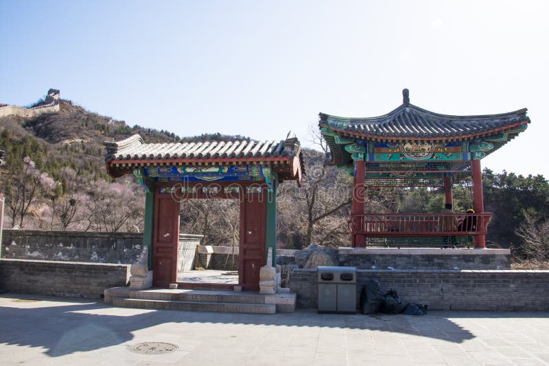 Asia China, Pekín, la Gran Muralla de Badaling, arquitectura de paisaje fotos de archivo libres de regalías Asia China, Pekín, la Gran Muralla de Badaling, arquitectura de paisaje fotos de archivo libres de regalías