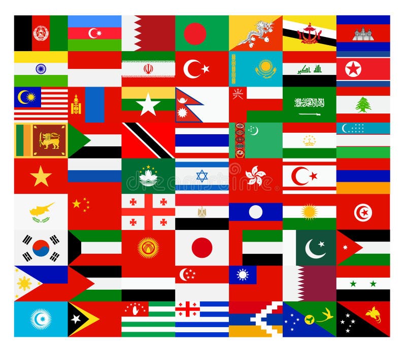Flags of asian countries
