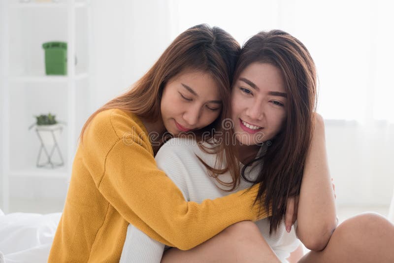 Beautiful Happy Asian Lesbian Couple Stock Footage Photo