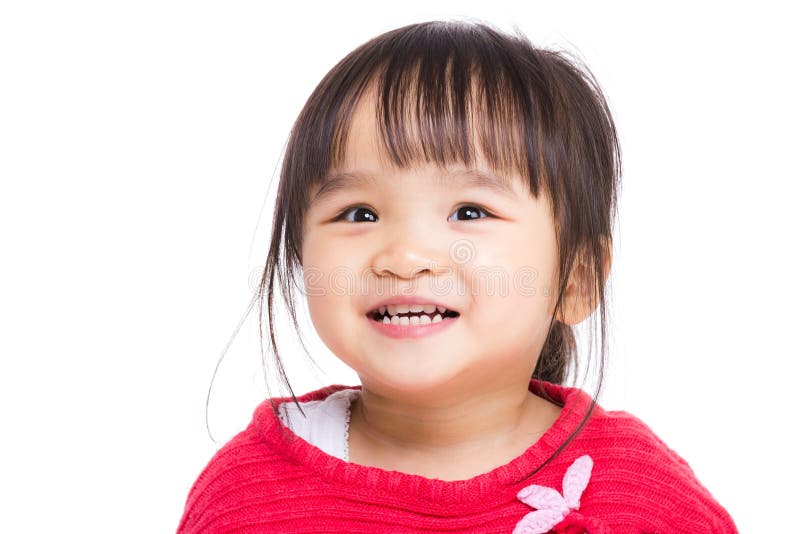 Asia little girl smile stock image. Image of background - 40942611