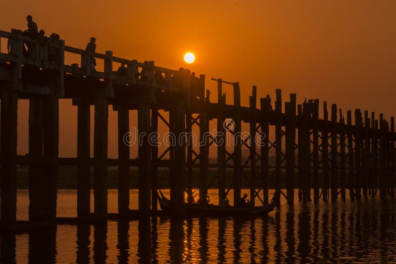 ASIA MYANMAR MANDALAY AMARAPURA U BEIN BRIDGE