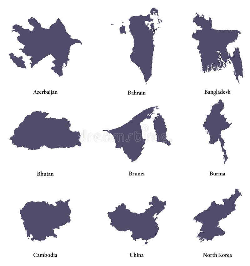 Asia vector stock illustration