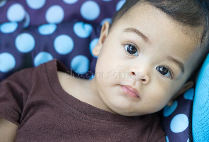 Asian baby boy face stock image Asian baby boy face stock image