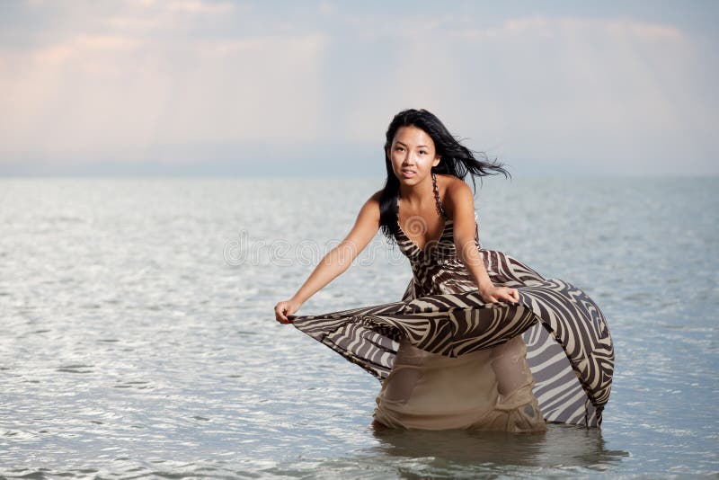 Asian beauty in dress