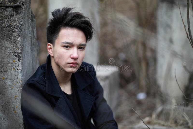 Asian Boy Teenager in Nature Stock Photo - Image of casual, korean ...